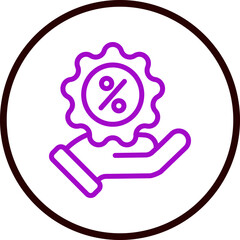 Offer Vector Line Purple Circle Black