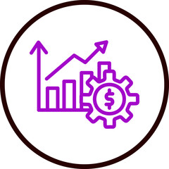 Revenue Vector Line Purple Circle Black