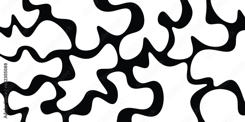 Poster modern liquid irregular blob shape. black cube drops simple shapes vector. liquid blob shapes patter