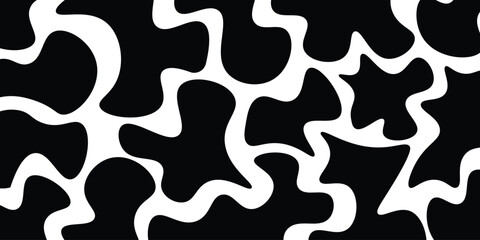 Modern liquid irregular blob shape. Black cube drops simple shapes vector. Liquid blob shapes pattern background. Graphic element curved background. Stone background. Organic pattern background