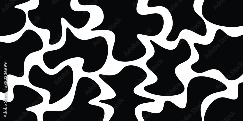 Poster modern liquid irregular blob shape. black cube drops simple shapes vector. liquid blob shapes patter