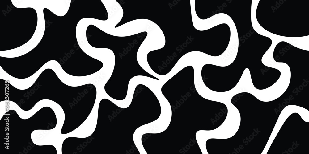 Poster modern liquid irregular blob shape. black cube drops simple shapes vector. liquid blob shapes patter