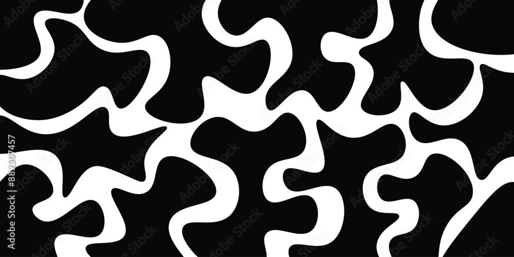 Poster modern liquid irregular blob shape. black cube drops simple shapes vector. liquid blob shapes patter