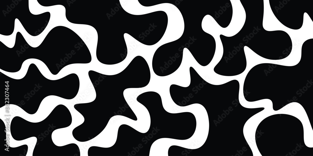 Poster modern liquid irregular blob shape. black cube drops simple shapes vector. liquid blob shapes patter