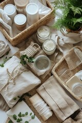 Minimalist home decor with natural textures