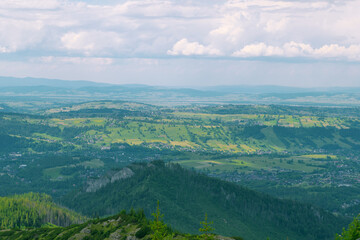 View of Zakopane. Beautiful summer landscape in the Tatra Mountains
