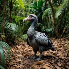 Obraz premium Nene Goose Standing in a Tropical Forest