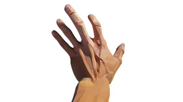 vector hand image, no background - Powered by Adobe