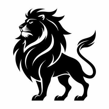 recommend clip art: Modern lion angry head vector