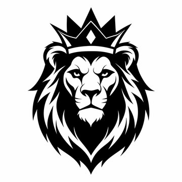 recommend clip art: Modern lion angry head vector