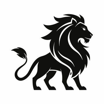recommend clip art: Modern lion angry head vector