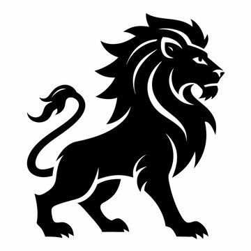recommend clip art: Modern lion angry head vector