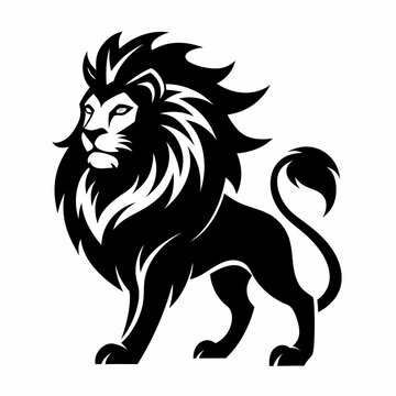recommend clip art: Modern lion angry head vector