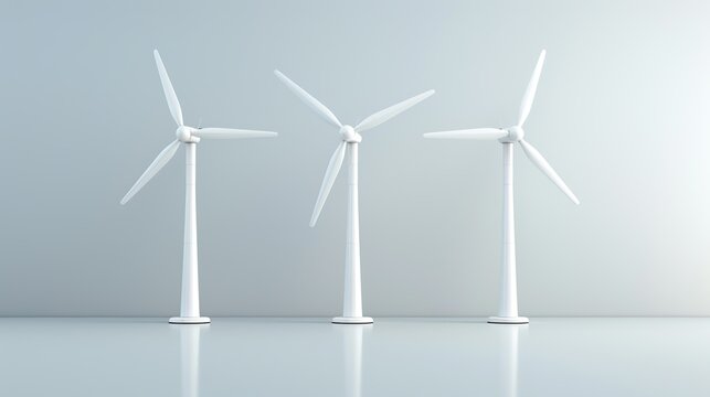Abstract representation of renewable energy infrastructure, including solar panels and wind turbines, reducing reliance on fossil fuels. Illustration, Image, , Minimalism,