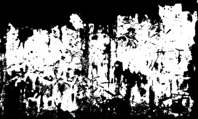 Rusty Grunge Texture. Aggressive Damaged Surface. Black White Dust Distressed Background. Peeled Beton. Urban Old Wall. Rough Black and White Stone.