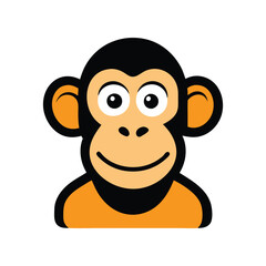  cute monkey icon vector illustration