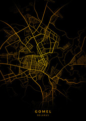 Gomel City Map Poster Minimalist - Gomel City Modern Wall Art Home Decor Ready to Printable
