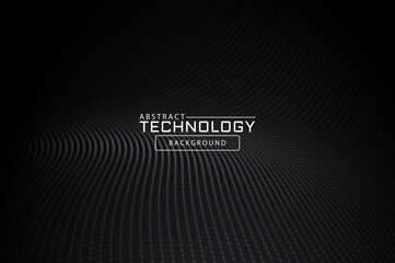 Black 3D vector hexagonal technology abstract background. Abstract modern technology