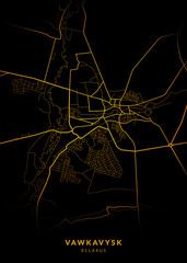 Vawkavysk City Map Poster Minimalist - Vawkavysk City Modern Wall Art Home Decor Ready to Printable
