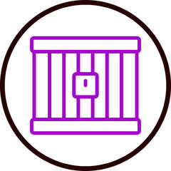 Jail Vector Line Purple Circle Black