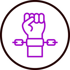 Slave Vector Line Purple Circle Black