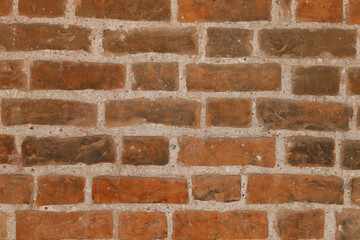  old red brick wall texture background.