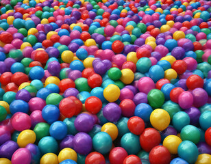 Obraz premium Bright background made of many multi-colored balloons