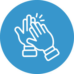 Applause Vector Line White Circles Multicolors