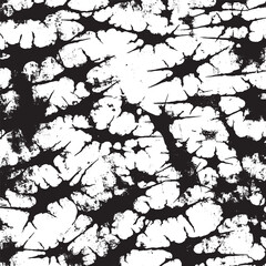 A grunge background in black and white, featuring an abstract vintage texture. This background is characterized by cracks, breaks, and stains