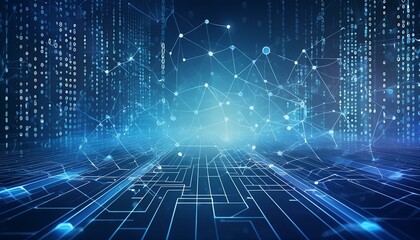 Background of binary code symbols showing programming codes. Generative AI 
