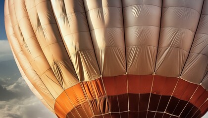 Closeup of a hot air balloon 