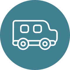 Van Vector Line White Circles Multicolors