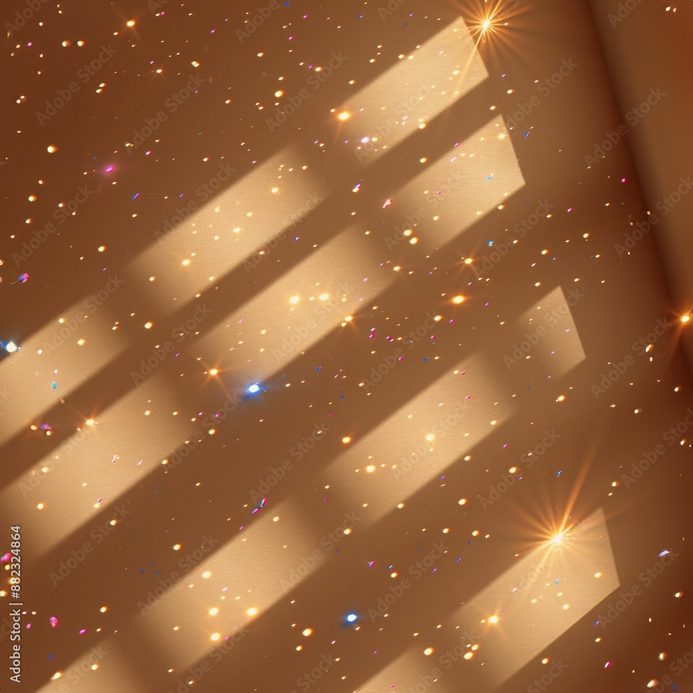 Poster glows and shadows: the duality of light - a light shining through a window