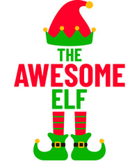 The Awesome Elf Christmas Graphic