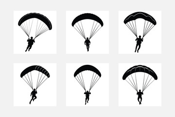 Skydiving icon vector art design set