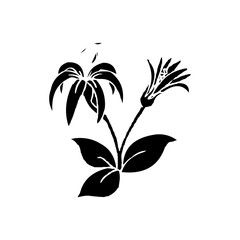 Flower icon. Flower silhouette
