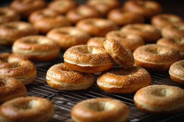 Montreal-style Bagels: Smaller, denser bagels with a slightly sweet flavor, often boiled in honey-sweetened water before baking.

