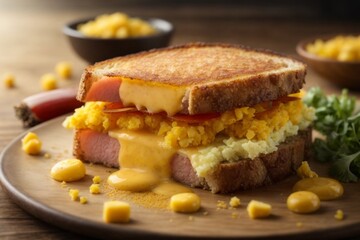 Peameal Bacon: Back bacon coated in cornmeal, often served in a sandwich or as part of a traditional Canadian breakfast.

