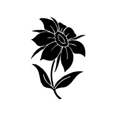 Flower icon. Flower silhouette