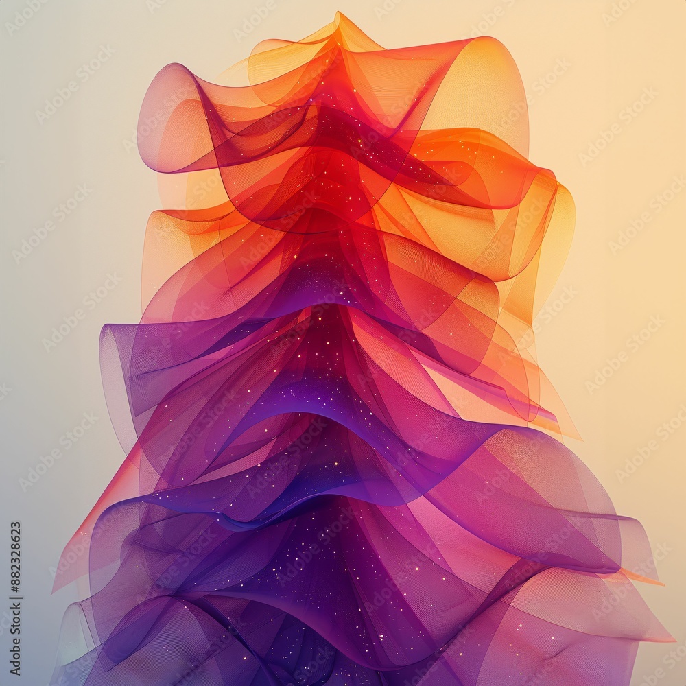 Poster chaos in color - a colorful fabric with sparkles