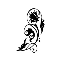 Flower icon. Flower silhouette