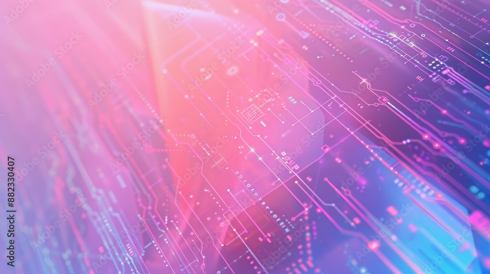 Poster abstract technology background with pink and blue hues - a vibrant and abstract background showcasin