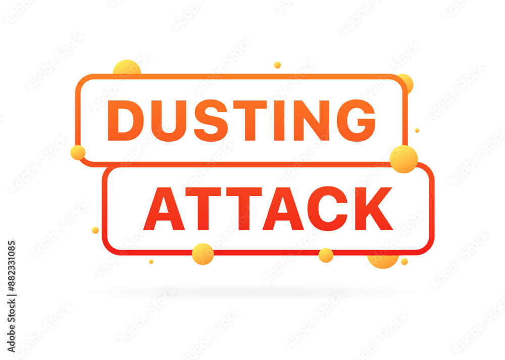 Poster dusting attack icon. message icon. flat style. vector icon.