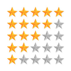 Star rating icons. Flat style. Vector icons.