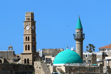 Akko Israel 05/26/1924. An ancient port city on the shores of the Mediterranean Sea in northern...