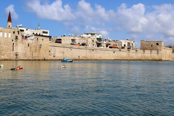 Akko Israel 05/26/1924. An ancient port city on the shores of the Mediterranean Sea in northern...