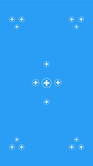 Blue screen with VFX motion tracking markers. Chroma key color video footage with track point. HD 4K blue screen layout. Smart screen for replacement.