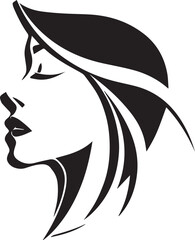 silhouette vector logo face icon