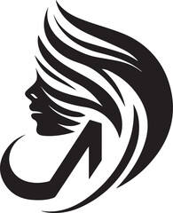 silhouette vector logo face icon