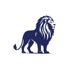 Vector Lion silhouette design illustration template	